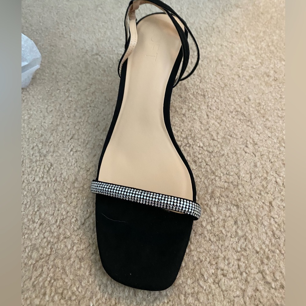 Black strappy heel